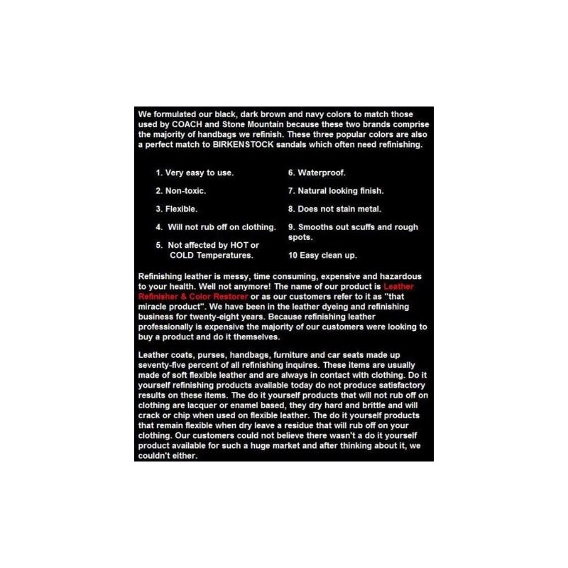 Leather Refinish Color Restorer Dye, Mahogany