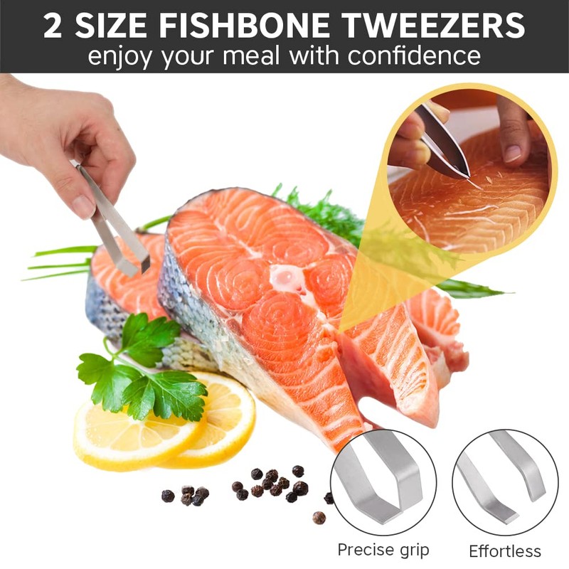 8PCS Fish Scaler Remover, Stainless Steel Fish Scaler with Gloves,