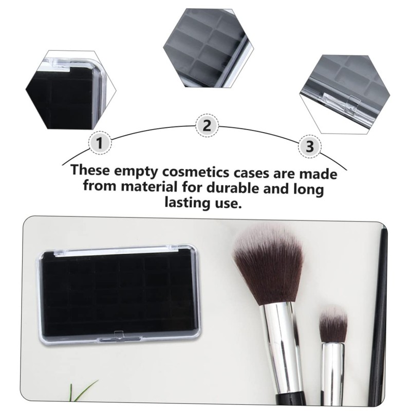 BIUDECO Empty Eyeshadow Tte Storage Case 4-Piece Cosmetic Container Portable