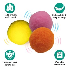 Shizhoo Premium Soft Pom Pom Balls for Kittens - Lightweight, Interactive, Assorted Colors - Plush Toy for Kitten Training and Play - Pet Products for Cats (Mixed Sizes 20 Balls)