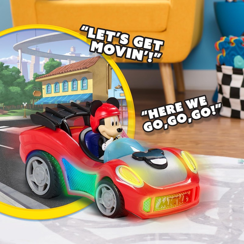 Just Play Topolino Rev 'n Glow Racer con luci e