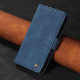 ILING Case for HONOR X7c / HONOR 200 Smart 5G, Ultra-thin Leather PU Skin Wallet Cover Flip Folio Shockproof Case with Card Slots, Kickstand, Magnetic Close, RFID Blocking (Blue)