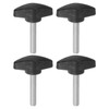 QUARKZMAN 4 Pcs T Wing Knobs Thumb Screws M6 x