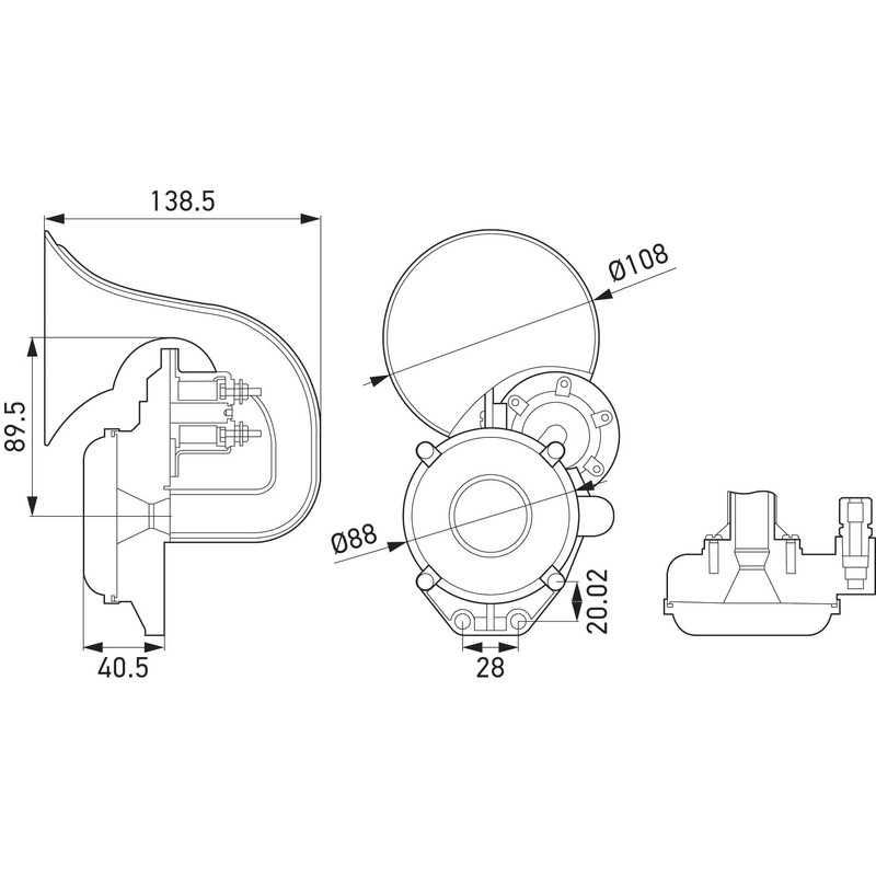 HELLA 003001651 - Kit de bocina de Aire de 2