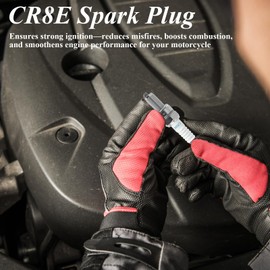 2 Spark Plugs CR8E for Motorcycle, Powerful Spark Plugs for CBR250R, YZF-R3, Ninja 300, GSX250R, Suzuki Yamaha Honda Kawasaki 125cc Motorcycles, Spark Plug with 10 mm Thread