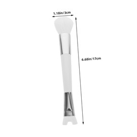 Healeved 3pcs Fluffy Blush Brush Set Dual Ended Soft Bristles for Highlighter U-shaped Nose Contour Versatile Makeup Tool for Women Portable Compact Design