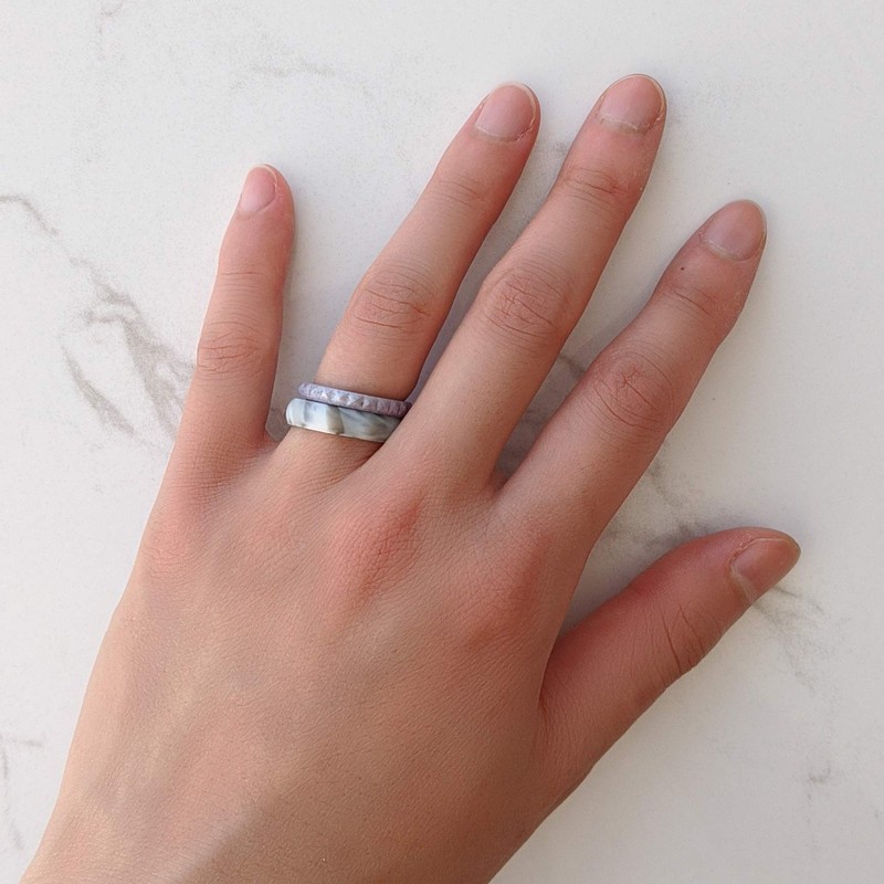 Knot Theory - Anillo de silicona para mujer, diseño de