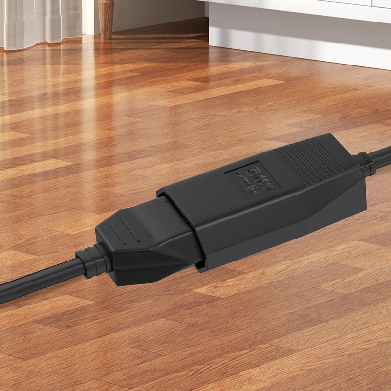 Powice Pack of 4 Euro Plug Flat, Euro Plug Flat,