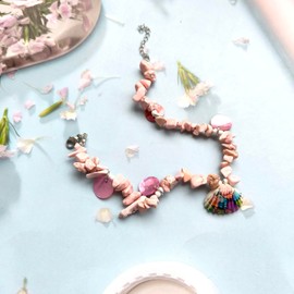 Dishowme Turquoise Shell Anklet Bracelet Natural Stone Shell Anklet Hawaiian Puka Sequins Tassels Summer Beach Barefoot Sandal Jewellery for Women, Unit size, Metal Stone Metal Natural shell stone, No