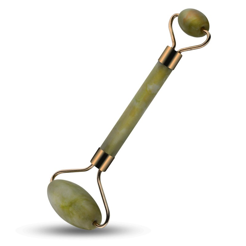Premium Quality Double Headed Jade Roller and Gua Sha Set-