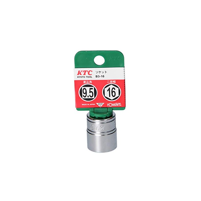 KTC Socket 6-sided B3-16-H 0.63 inch (16 mm) x Drive: