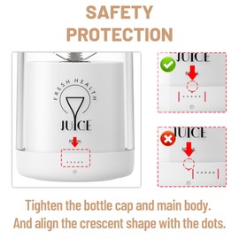 Buzveuya Portable Blender, Personal Smoothie Maker with 6 Blades, Rechargeable Mini Juicer Cup, 17 oz with Travel Lid for Outdoors, Camping, Office, Kitchen (White)