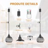 Lightess Outdoor Chandelier for Gazebo Lights Battery Operated, Black Battery