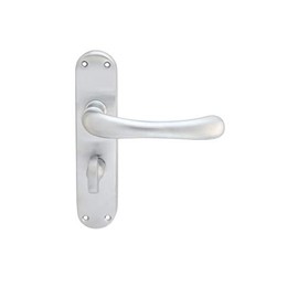 Carlisle Brass CBL13SC IBRA Lever ON Backplate-Bathroom 57MM C/C, Satin Chrome