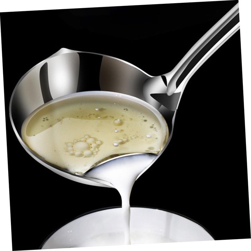 Mobestech Oil Separating Ladle Practical Soup Scoop Drip-preventing Nozzle for