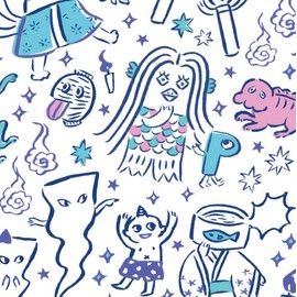 PILOT Ai Sayama Collaboration Limited Edition Brush Pen with Exciting Nekodorake Small Brush, Firm, Black (Yo-Kai Cat)