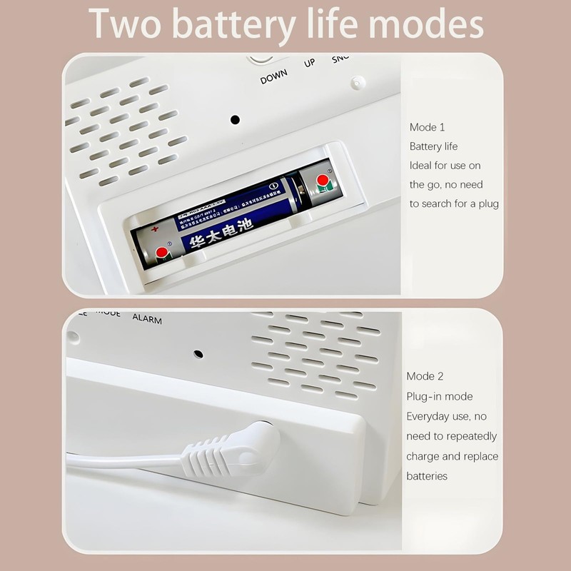 Alarm Clock,Digital Clock for Bedroom, Large LED Desktop Clock with