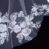 Wedding Veil Lace Flower Leaves 1 Tier Bridal Veils Cathedral