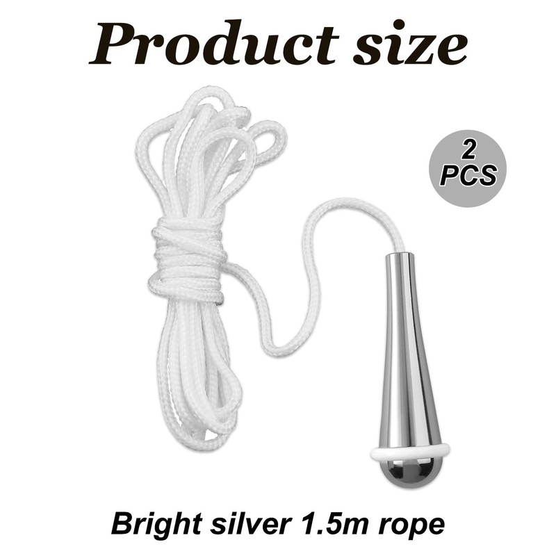 Jatipy 2 Pack Bathroom Light Pull Cord Handles – Chrome