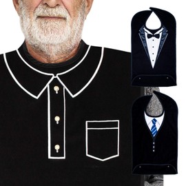 Classy Pal | Adult Bib for Men with Embroidered Design. Waterproof, Reusable & Washable (Polo)