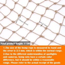 ZMDMAH Jute Trellis Net for Plants, 1 m x 5 m Cucumber Trellis for Climbing Plants, Trellis Net for Cucumbers, Plant Net, Trellis Net for Climbing Plants, Plant Net for Climbing Plants