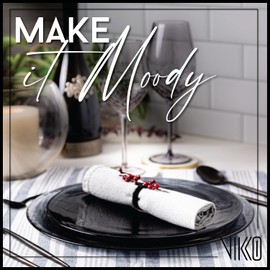 Vikko Dinner Plates, Set of 4 Black Alabaster Plates, 11" Plate with Marbelized, Swirl Design, Elegant Glass Plate, Dishwasher Safe