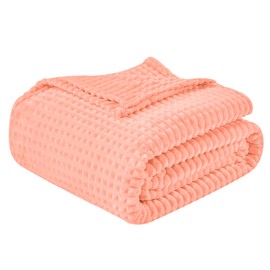 EMME Cuddly Fluffy Blanket, 3D Touch Experience, 150 x 200 cm, Fleece Blanket, Soft and Warm Wool Blanket, Throw Blanket for Sofa, Bedspread and Couch, Pink