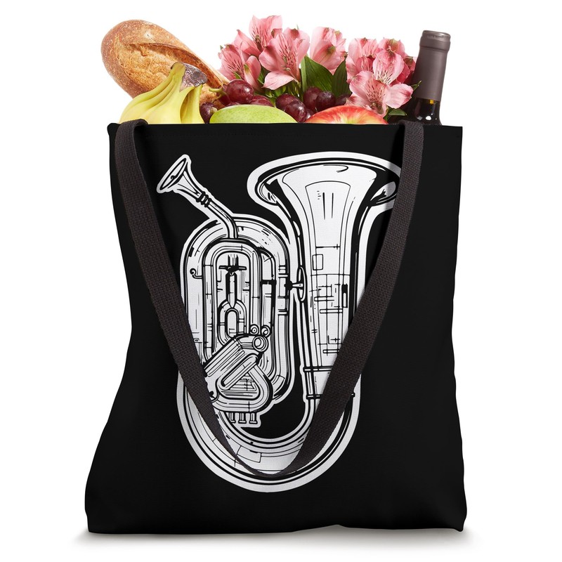 Tuba Drawing Wind Instrument Tote Bag