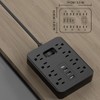 Surge Protector Power Bar - 8 Outlets 4 USB Charging