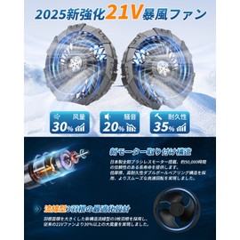 Sumwind Air Conditioning Work Clothes Fan, 21 V High Voltage, 3 Blades, Ultra Large Air Flow (Thin, 3.4 oz (96 g), Super Lightweight), Cooling Clothes Fan, Replacement, Made in Japan, Brushless Motor, Removable Cover, Prevents Heatstroke, Compatible with