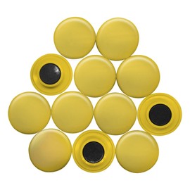 Magnet Expert® Large Yellow Notice Board/Planning Magnet (40mm dia x 8mm high) (1 Pack of 12)