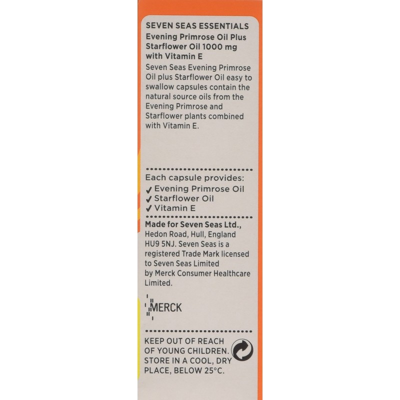 Seven Seas Evening Primrose Oil +1000 mg Starflower Oil Capsules,