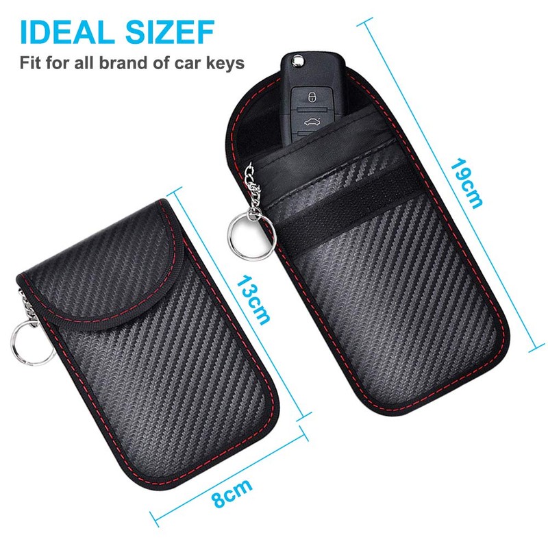 2 Car Key Signal Blocker Pouches，Premium Faraday Cage Car Key