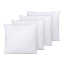 Utopia Bedding Cushion Cover 50 x 50 cm (Pack of 4) – Cushion Covers Made of 100% Polyester – White – For Cushions 50 x 50 cm – Cushion Cover – Pillowcase – Shrink and Fade Resistant