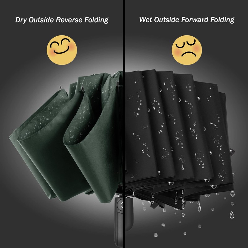 Compact Umbrella Windproof Strong - Automatic Windproof Inverted Umbrellas for