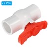 PATIKIL 25mm 1" ID PVC Ball Valve, 2 Pack Socket
