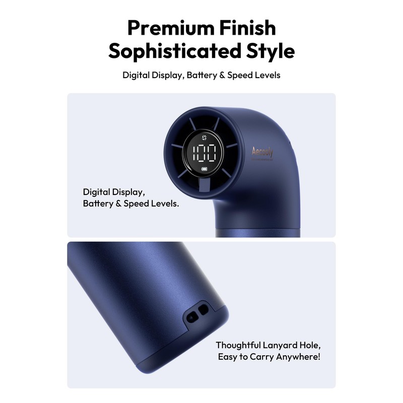 Aecooly Portable Handheld Fan, Powerful Turbo Air Tube Fan, 19000