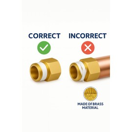 PipeSan Reducing Sleeve 3/4" Female to 1/2" Female - Brass CW617N Hex - Female Thread BSP 21/15 to 20/27 - 3 Pieces + PTFE Tape - Plumbing, Heating, Garden Watering, Compressed Air, Oil