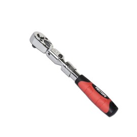 FIRSTINFO 1/4-Inch Drive Locking & Flexible Extendable Ratchet Wrench Reversible, Soft-Grip with 72-Tooth Geared Action (Length: 6.7 to 8.6 inches)