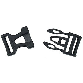 Vaude Unisex's Steckschnalle Single Adjust Quick-Release Buckle, Black, 20 mm