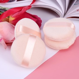VICASKY Esponja de Maquillaje Redonda Redondo para Mujer Belleza Seco Y Húmedo Doble Uso Reutilizable Facial Licuadora Cosmética Esponjas Faciales Borlas en y Mojado 4PCS
