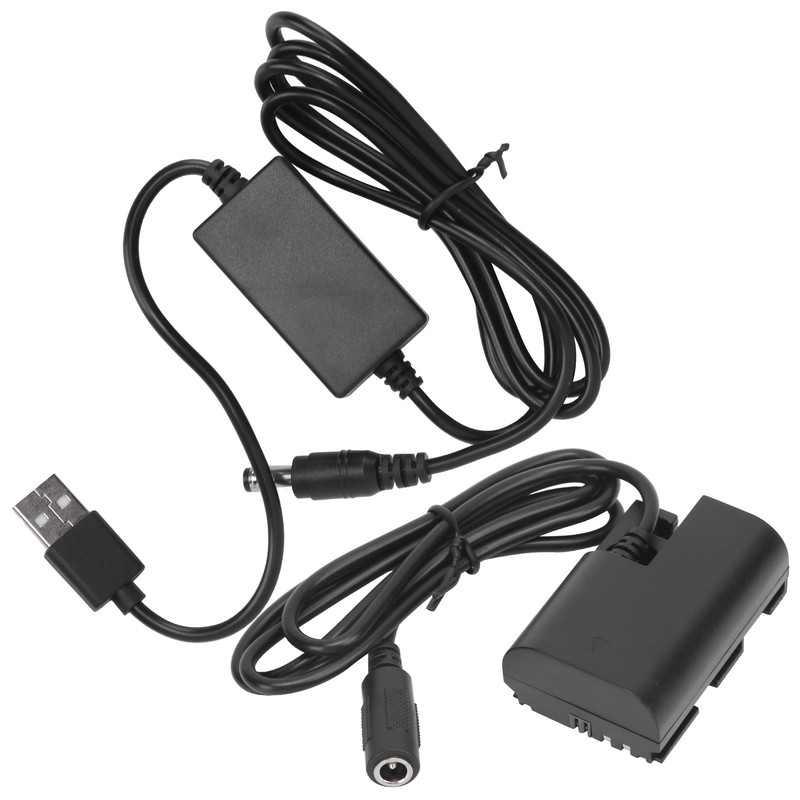 LPE6 Dummy Battery DC Coupler Power Adapter with USB Drive
