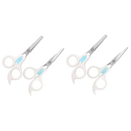 Ipetboom Hair Scissors Professional Kit Hair Scissors Professional Hairdressing Razor Shears 4 Pcs White Out of Shape Tool Child Kids Suits