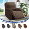 MAXIJIN Velvet 4 Piece Recliner Cover Stretch Plush Soft Recliner