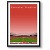 GroundDesigns ARSENAL FC Football Gift EMIRATES STADIUM Art Unframed A3