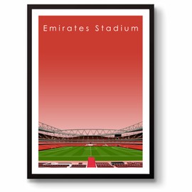 GroundDesigns ARSENAL FC Football Gift EMIRATES STADIUM Art Unframed A3 Print AFC