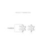 Solid 925 Sterling Silver Snowflake Stud Earrings for Women Winter