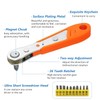 Bestgle Mini Ratchet Wrench with 10Pcs Screwdriver Bits Set, Right