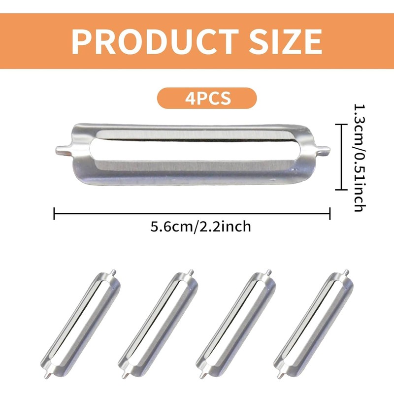 Heyumybit 4 Pcs Stainless Steel Peeler Replacement Blade,Potato Peeler,Multifunctional Replacement