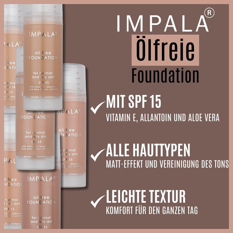 IMPALA | Ölfreie Make-up-Grundierung Farbe Nr. 01 | Seidiger und